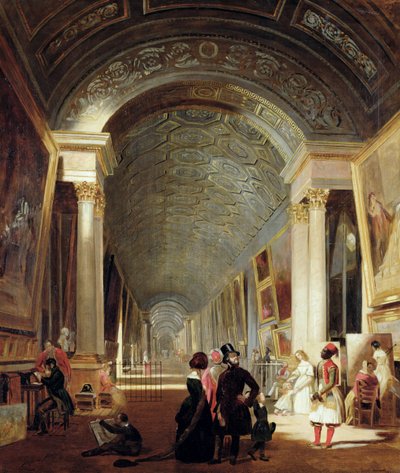 View of the Grande Galerie of the Louvre by Patrick Allan Fraser